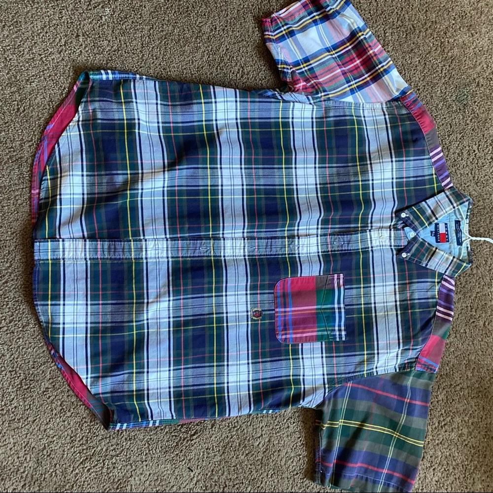 Tommy Hilfiger vintage tare plaid button up shirt